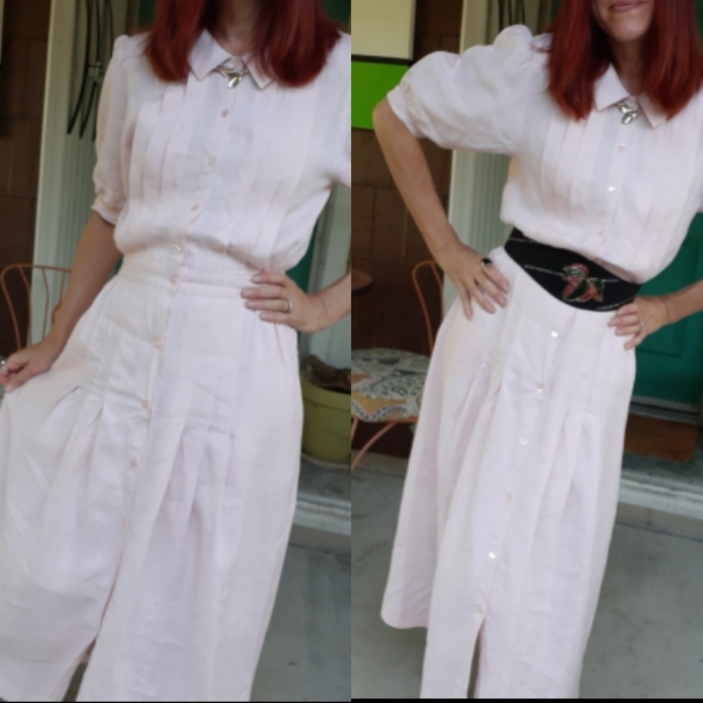 Vintage 1980's Linen Dress